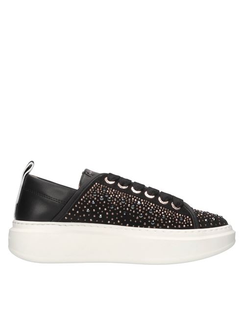 Sneakers in pelle e tessuto e strass ALEXANDER SMITH | WEMBLEY WOMAN WYW 0086NERO